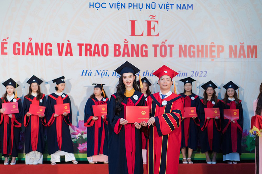 Ngô Thị Diệu Ngân - Tốt nghiệp bằng Giỏi ngành Luật Học viện Phụ nữ Việt Nam từng tham gia cuộc thi Hoa hậu năm 2018 và 2020.